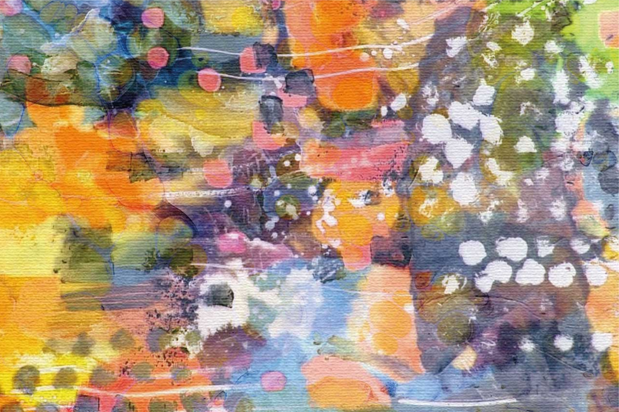 Mantel individual imitación salpicadura de color vibrante - TenVinilo