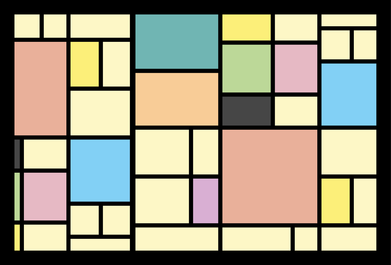 Individual mesa moderno patrón abstracto geométrico - TenVinilo