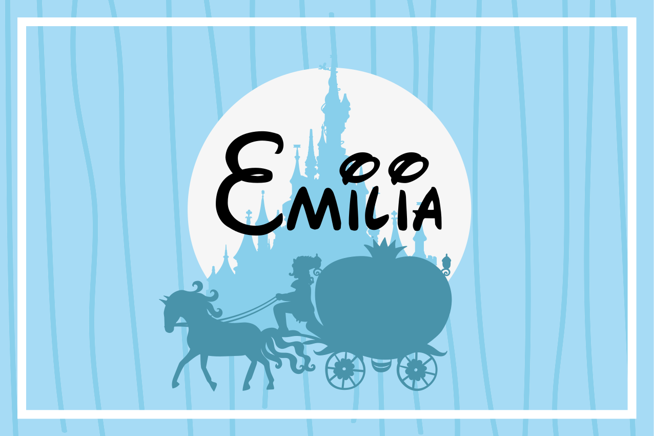 Individual mesa infantil carroza de caballos - TenVinilo