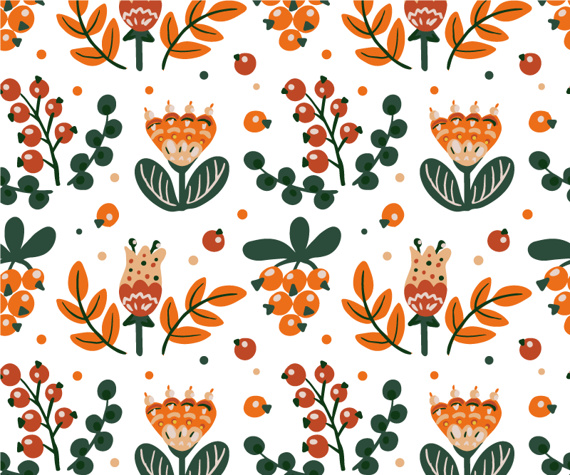 Individual original mesa arreglo botánico con follaje - TenVinilo