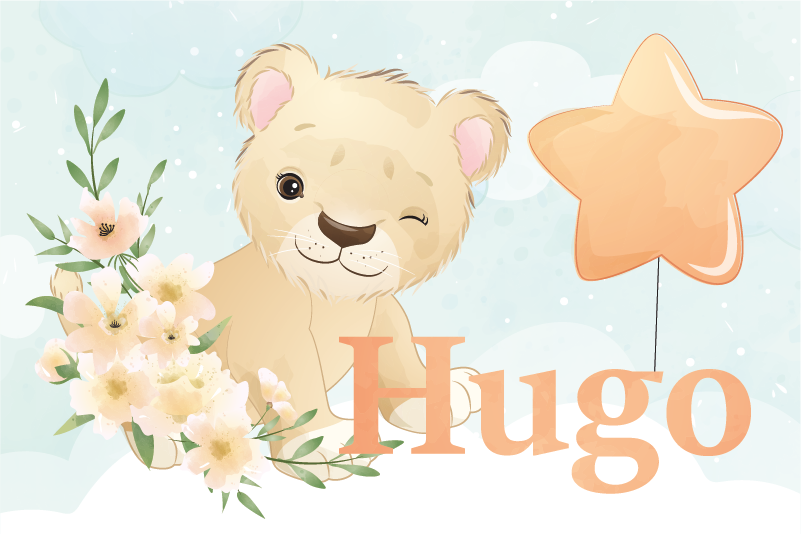 Individual mesa infantil león alegre - TenVinilo