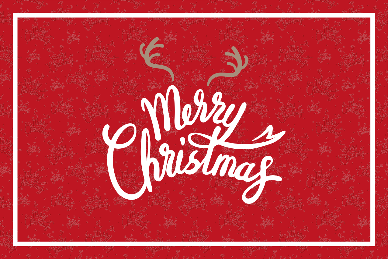 Mantel individual navideño saludo navideño alegre - TenVinilo