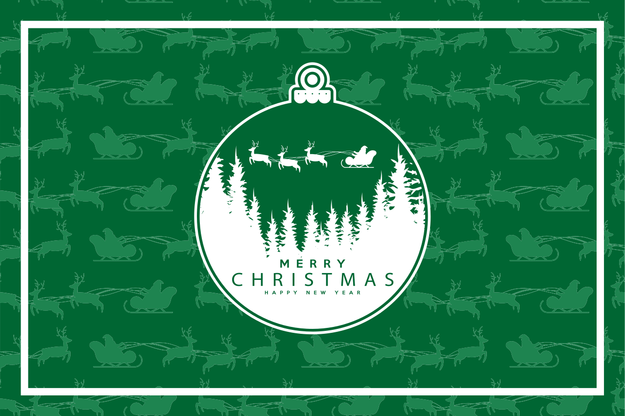 Mantel individual navideño escena de adornos navideños - TenVinilo