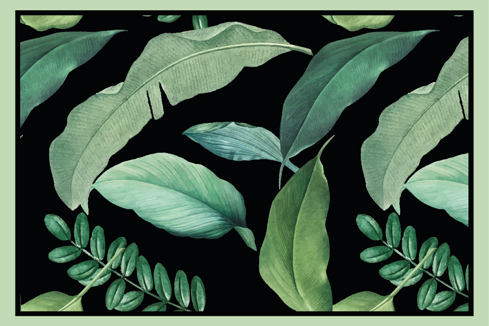 Mantel individual imitación creación de hojas - TenVinilo