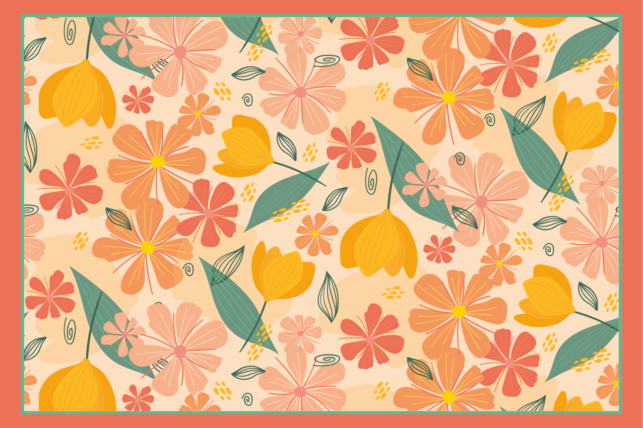 Individual original mesa estampado floral - TenVinilo