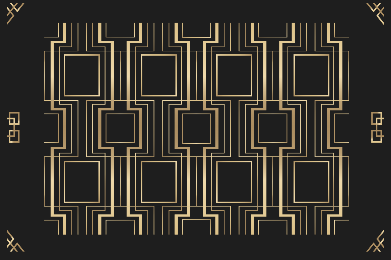 Individual mesa moderno concepto geométrico negro - TenVinilo