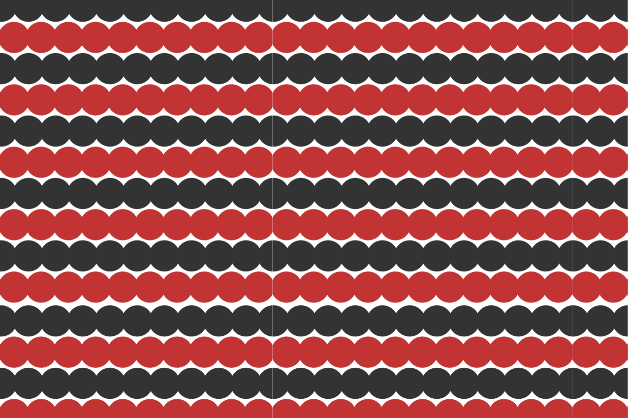 Individual mesa moderno patrón circular estratificado - TenVinilo