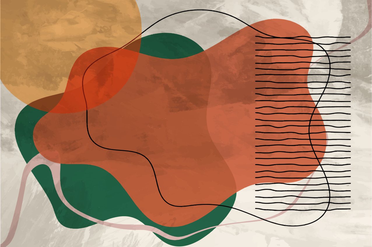 Individual mesa moderno formas abstractas vibrantes - TenVinilo