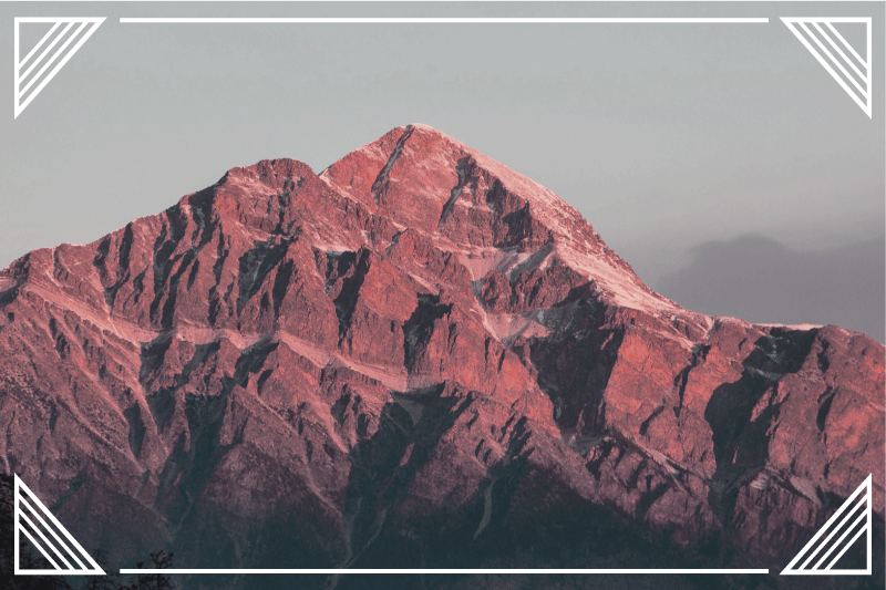 Individual mesa moderno paisaje de montaña sereno - TenVinilo