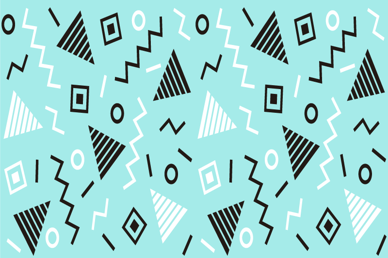 Individual mesa moderno colección de patrones geométricos - TenVinilo