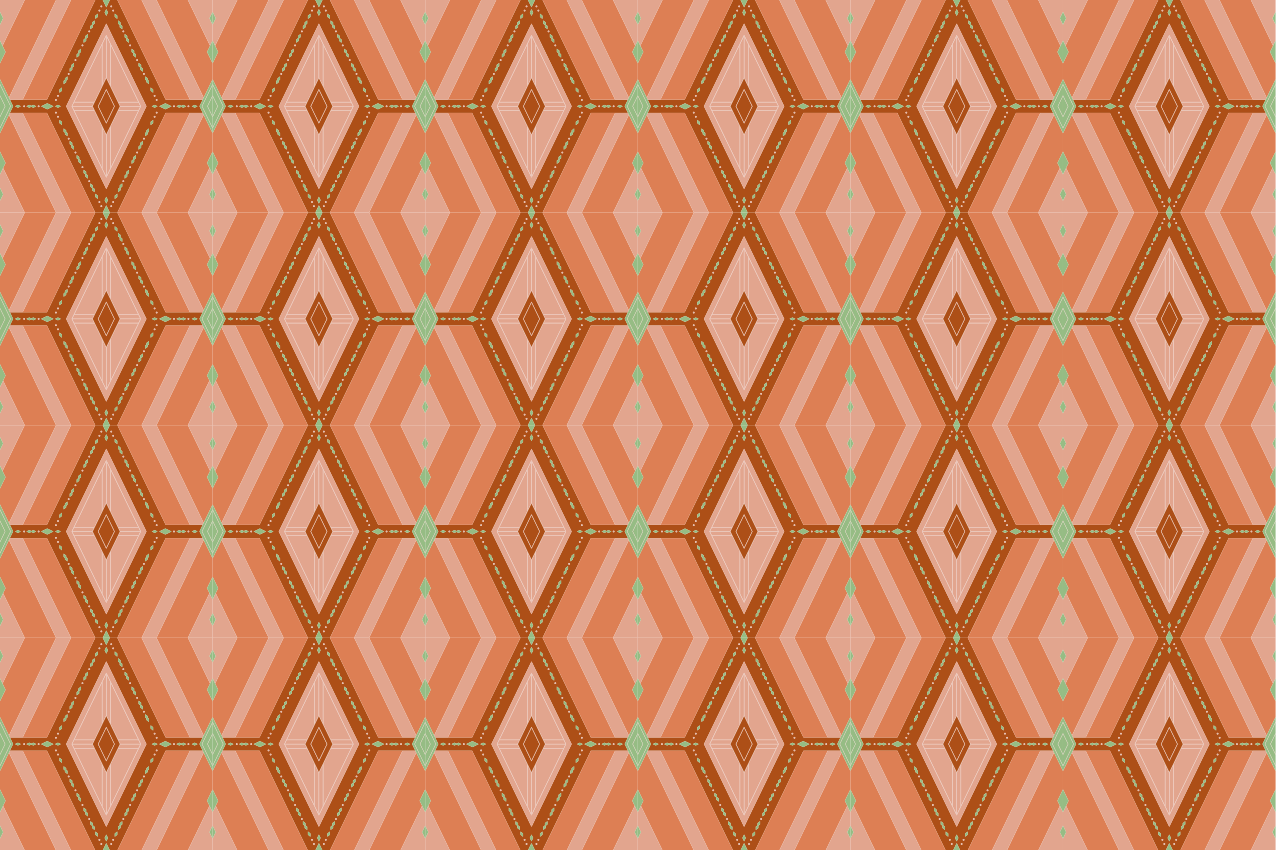 Mantel individual imitación patrón hexagonal geométrico - TenVinilo