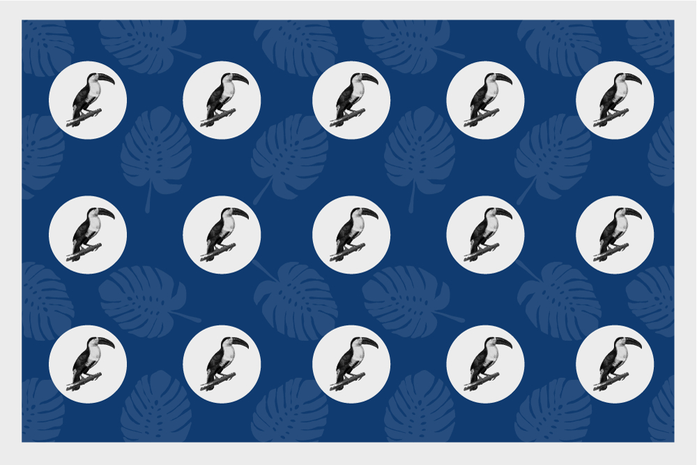 Individual original mesa patrón de pájaro tropical - TenVinilo