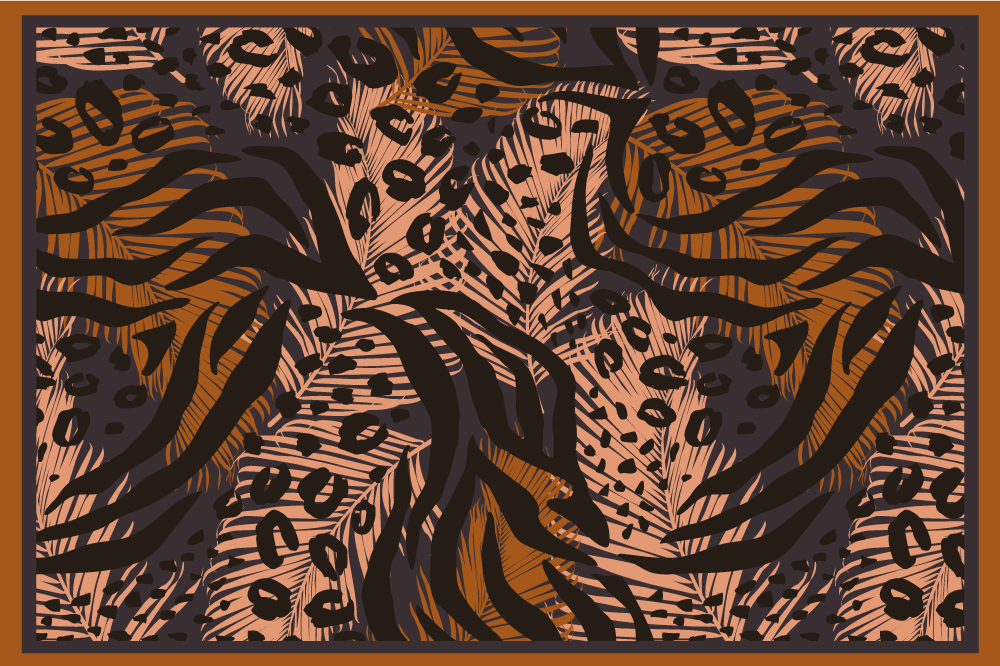 Individual original mesa patrón selva floral - TenVinilo