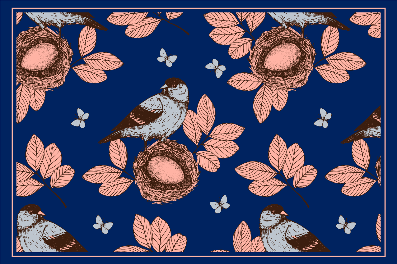 Individual original mesa patrón nido de aves - TenVinilo