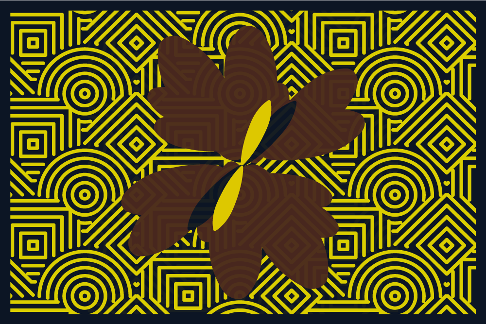 Mantel individual imitación flor geométrica abstracta - TenVinilo