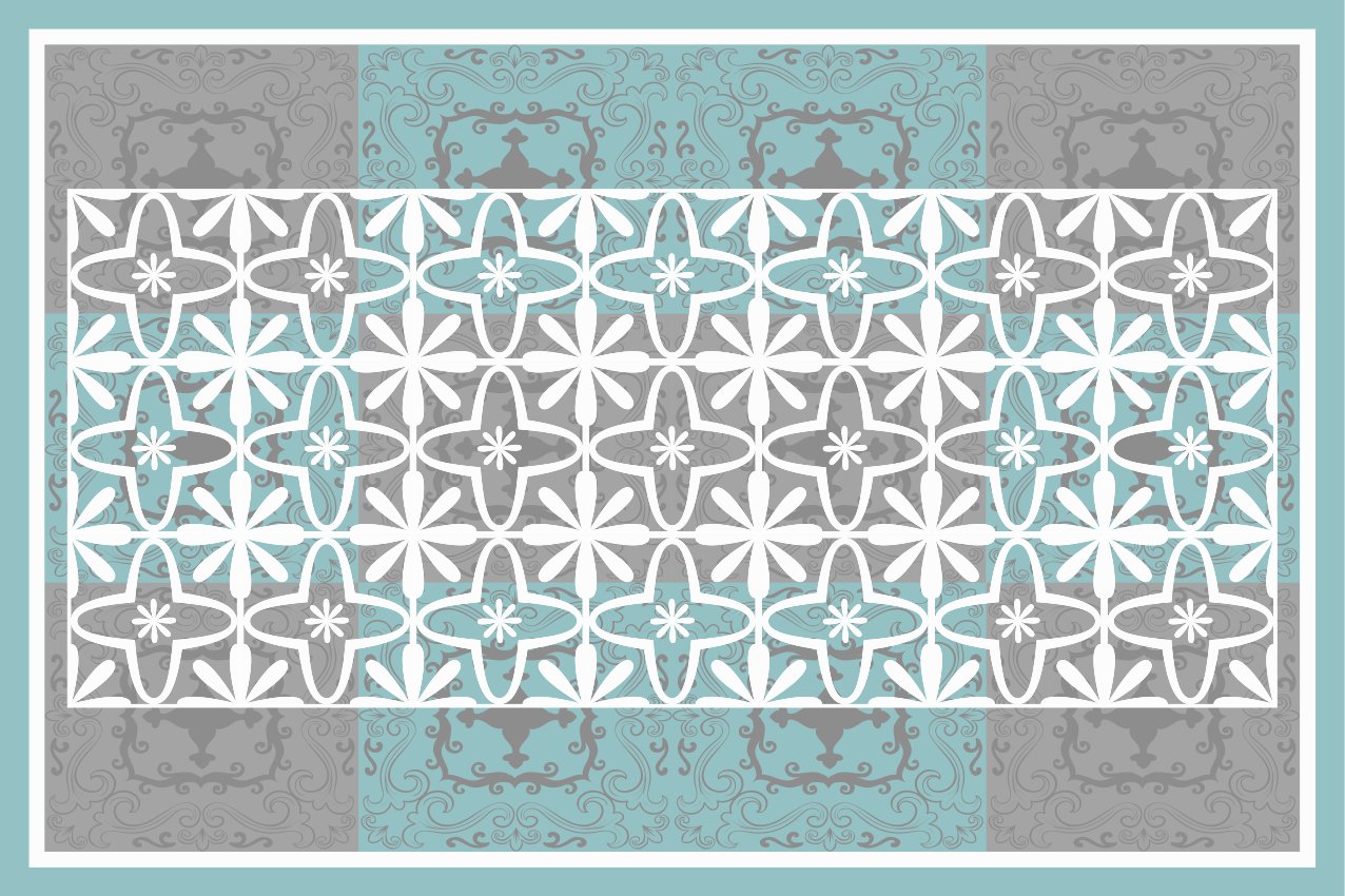 Mantel individual imitación motivo botánico chic - TenVinilo