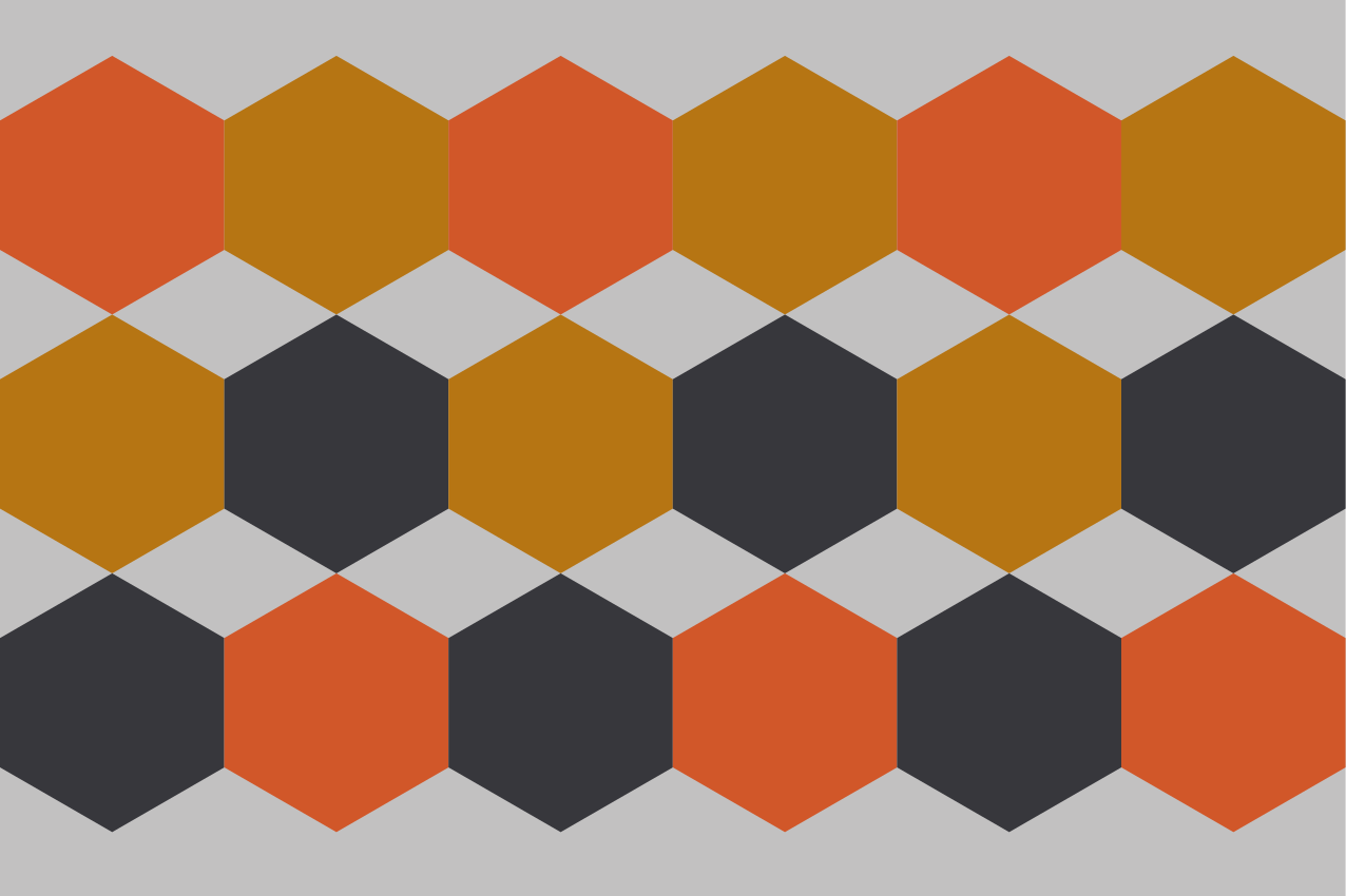 Individual mesa moderno patrón hexagonal - TenVinilo