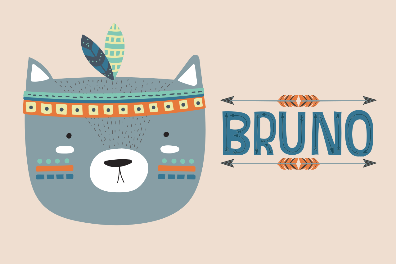 Individual mesa infantil ilustración de animales tiernos - TenVinilo