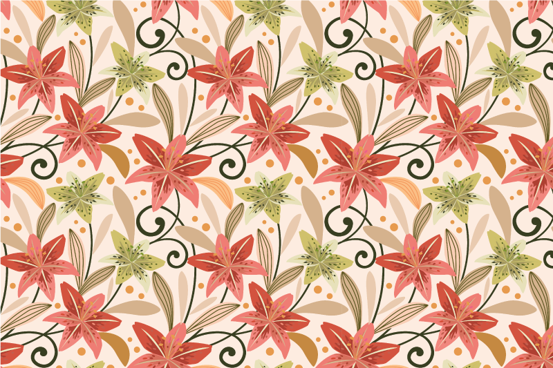 Individual original mesa elemento floral vibrante - TenVinilo