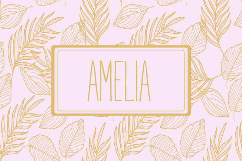 Individual mesa personalizable patrón de hojas personalizado - TenVinilo