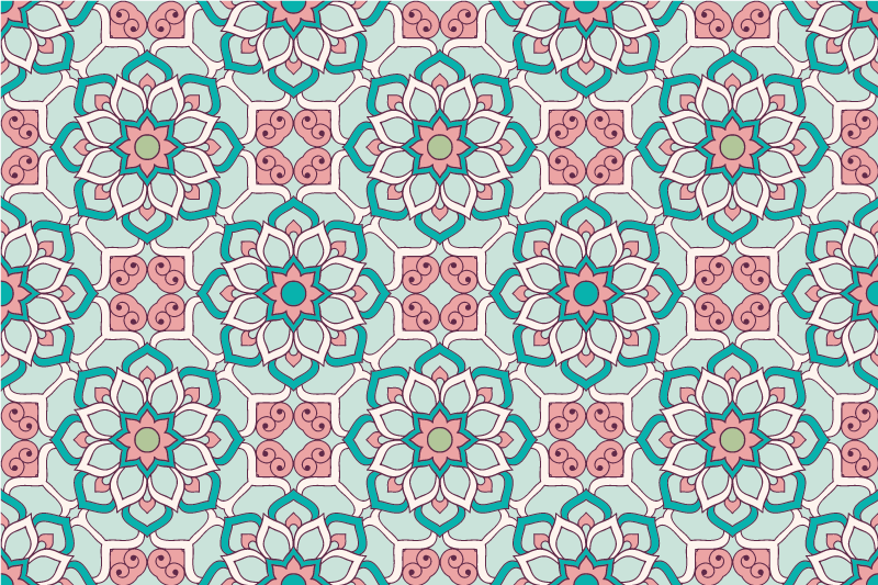 Individual original mesa estilo de ilustración floral - TenVinilo