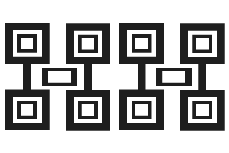 Individual mesa moderno motivo cuadrado - TenVinilo