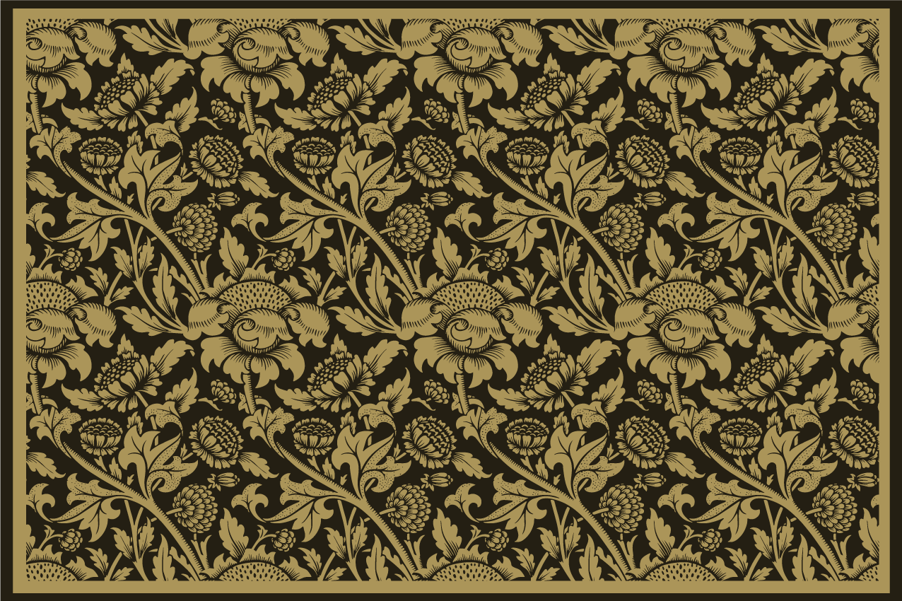 Individual mesa elegante elegancia botánica - TenVinilo