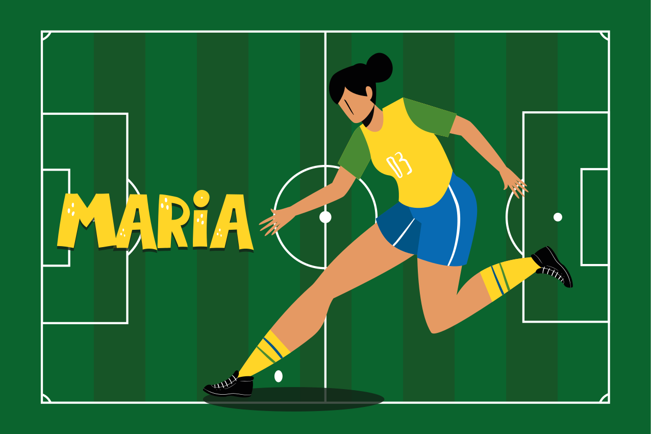 Mantel individual personalizable jugadora de fútbol - TenVinilo