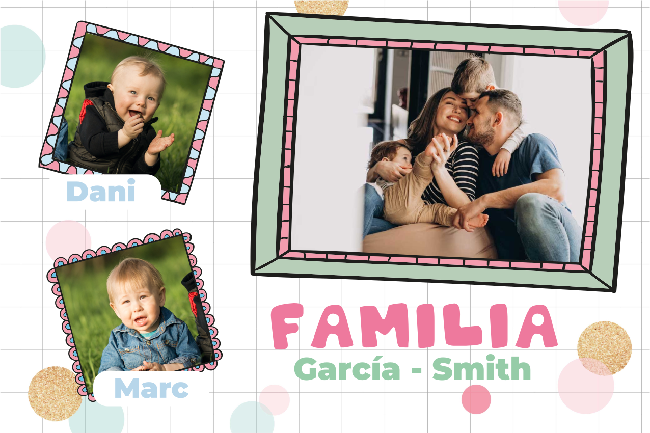 Mantel individual personalizable familia - TenVinilo
