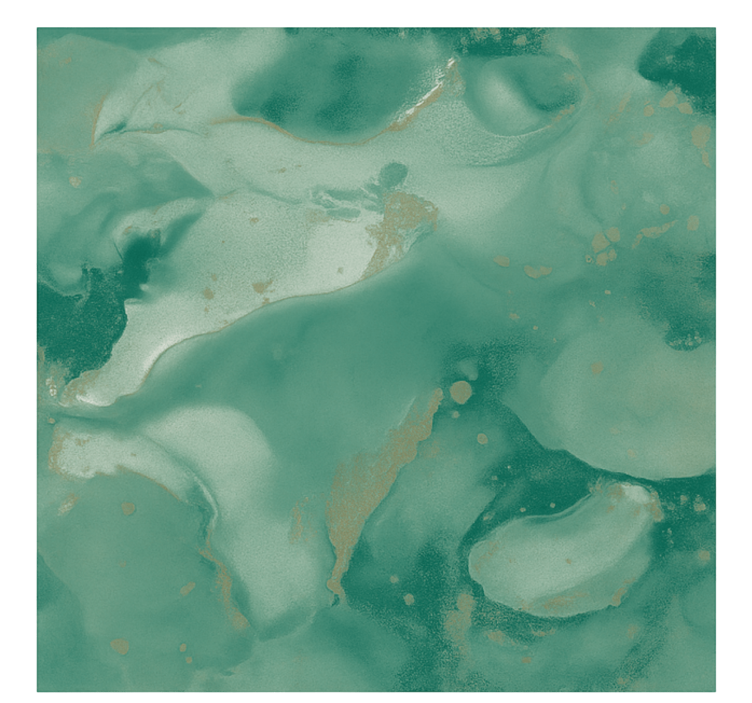 Papel mural salón remolinos de mármol esmeralda - TenVinilo