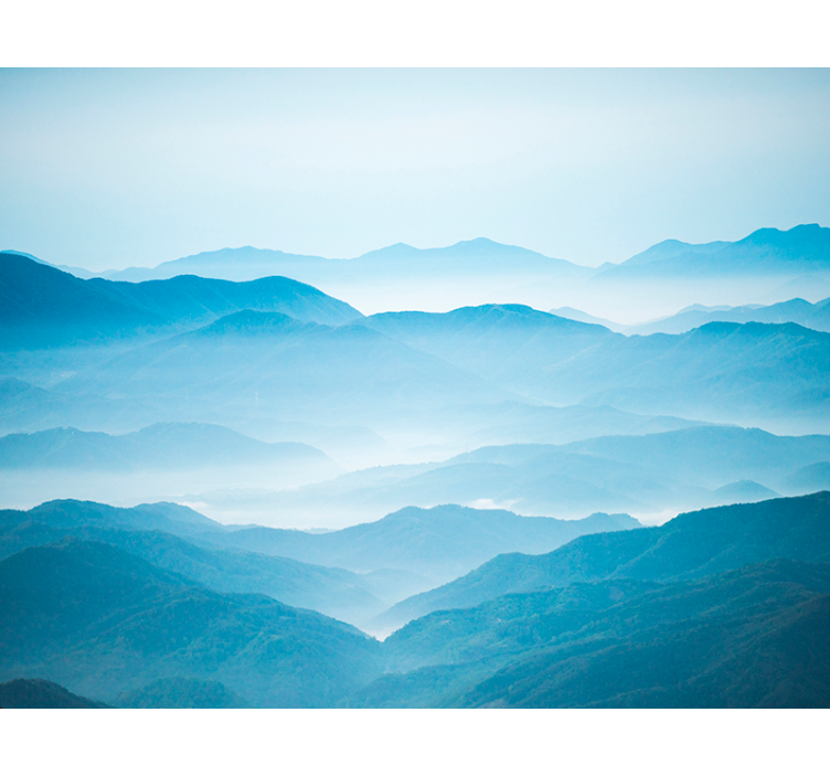 Fotomural de montañas banco de niebla - TenVinilo