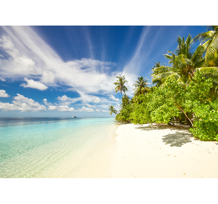 Fotomural mar tropical cielo con nubes - TenVinilo