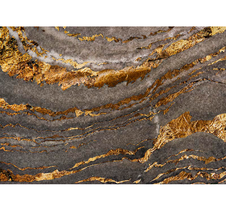 Fotomural imitación mármol tonos grises y dorados - TenVinilo