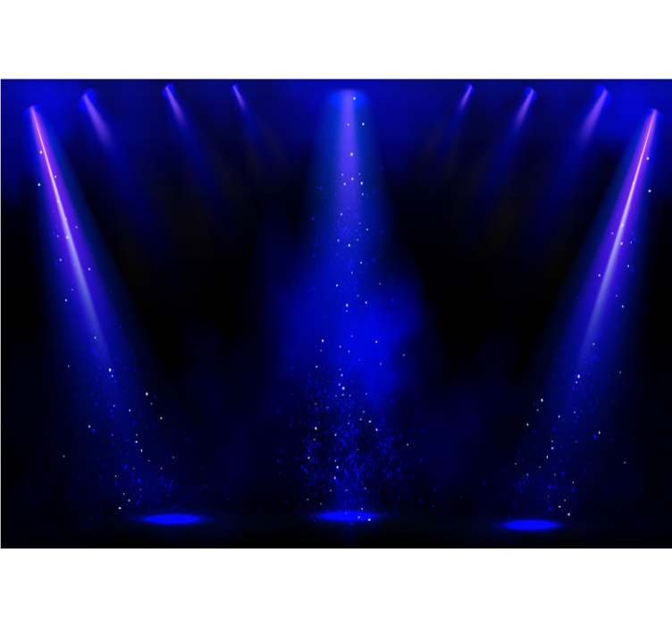 Mural abstracto efecto de partículas de luz - TenVinilo