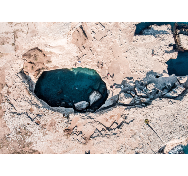 Papel mural naturaleza piscina oceánica rocosa - TenVinilo