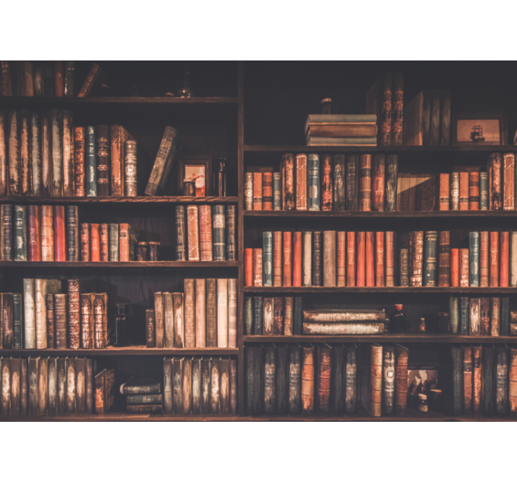 Fotomural retro Estante para libros - TenVinilo