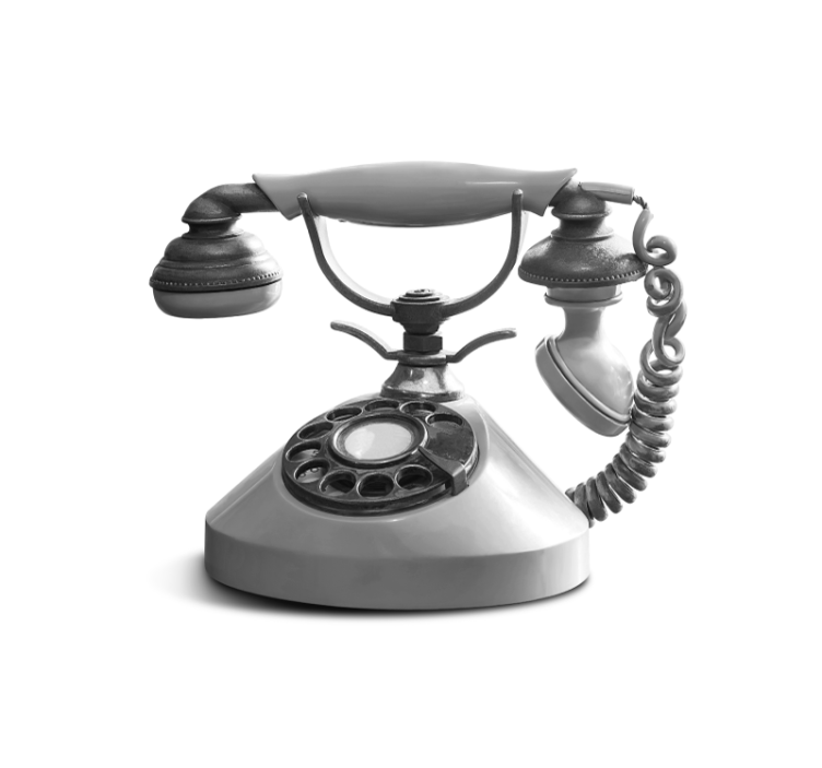 Fotomural retro Teléfono vintage blanco y negro - TenVinilo