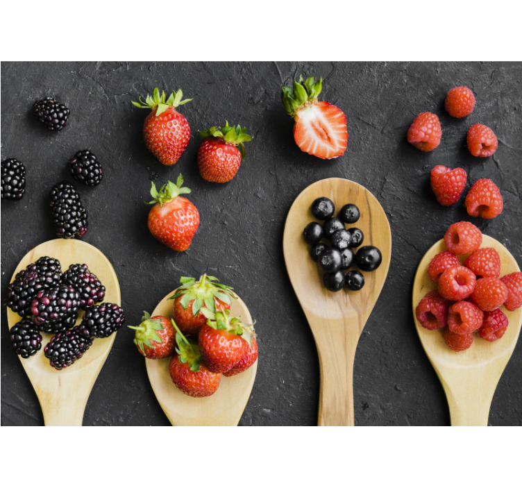 Papel mural flores berry collection exposición - TenVinilo