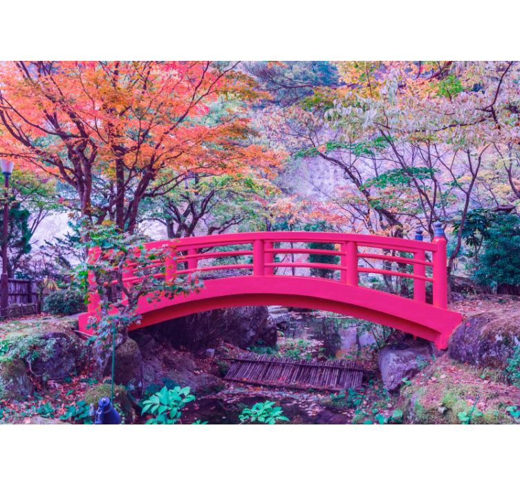 Papel mural bosque arco del jardín tranquilo - TenVinilo