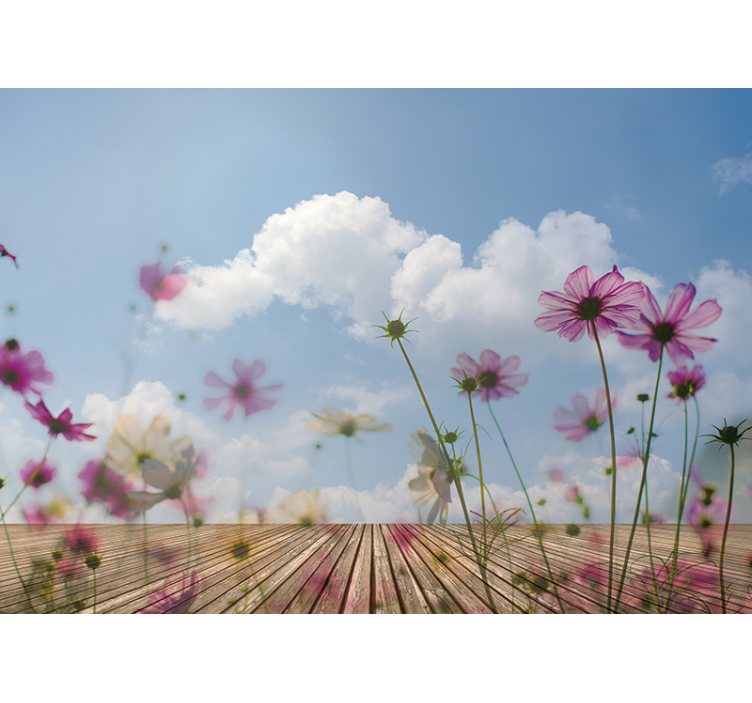 Papel mural flores flores florales delicadas - TenVinilo