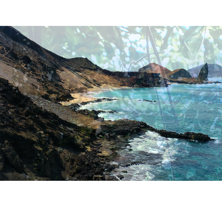 Papel mural paisajes formación de piedra costera - TenVinilo