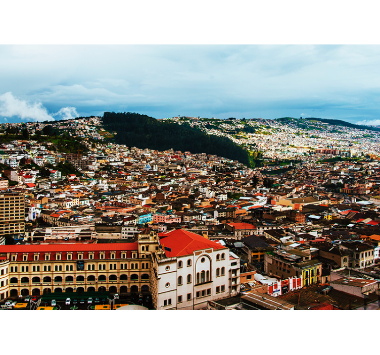 Papel mural ciudades vista del paisaje urbano andino - TenVinilo