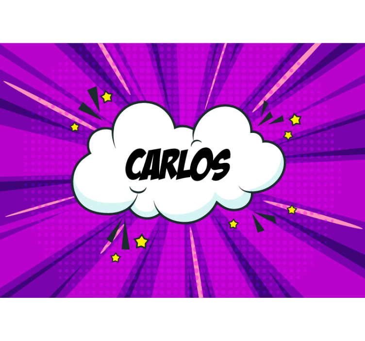 Papel mural frases nombre de estilo cómico - TenVinilo