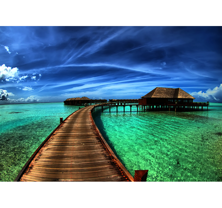 Papel mural naturaleza escena del océano tropical - TenVinilo