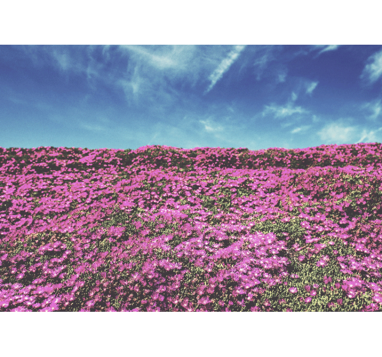 Papel mural flores flores de tono rosa intenso - TenVinilo