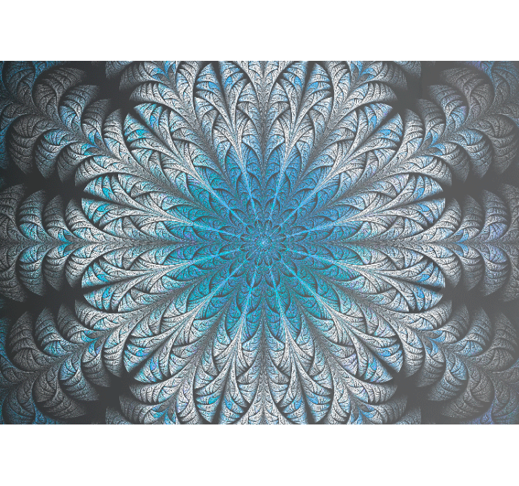 Papel mural moderno motivo de hojas elaboradas - TenVinilo