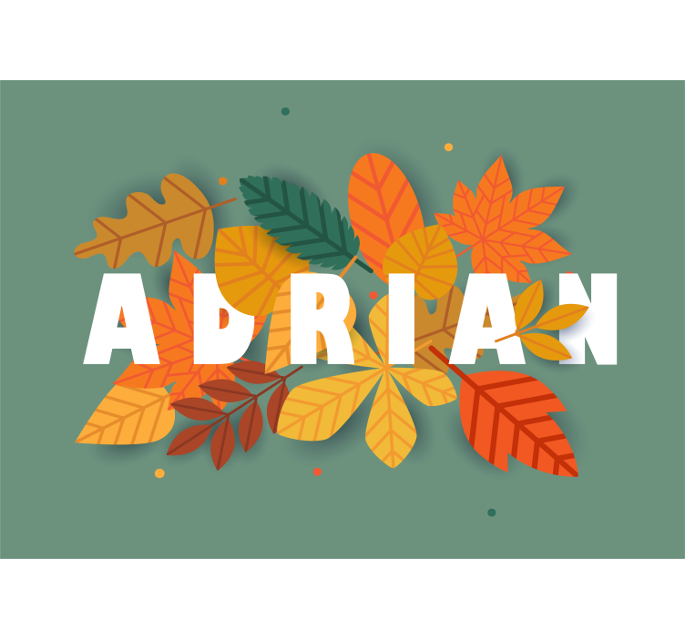 Papel mural flores arreglo de hojas de otoño - TenVinilo