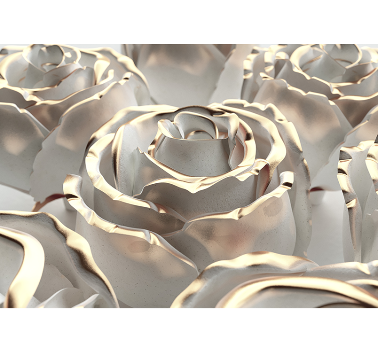 Papel mural rosas elegante formación de rosa - TenVinilo