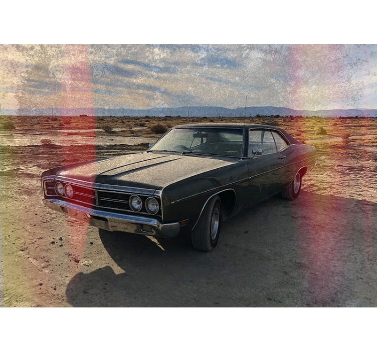 Papel mural vehículos nostalgia de coches clásicos - TenVinilo