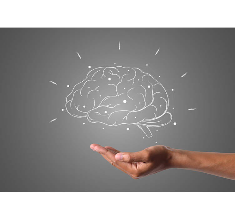 Papel mural frases visualización del concepto cerebral - TenVinilo